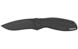 Kershaw Blur Folder Knife 3.40 in Blade, 14C28N Steel, Black DLC, Black 6061-T6 Anodized Aluminum