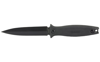 Kershaw Secret Agent 4.4 in Fixed Blade Knife, Black-Oxide 8Cr13MoV Steel