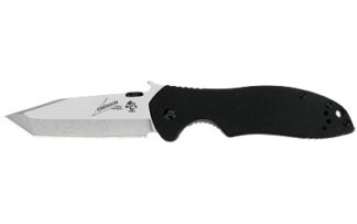 Kershaw Emerson CQC-7K 3.25 in Satin/Stonewashed Tanto Folding Knife, 8Cr14MoV SS