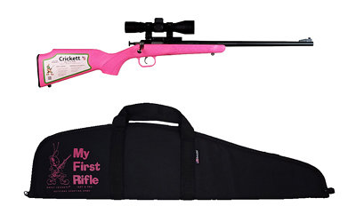 Davey Crickett Crickett Single Shot .22 LR 16.25 in Barrel 1-Round Pink Synthetic Stock