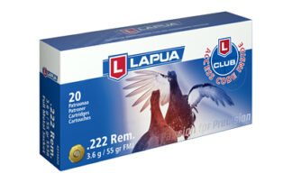 Lapua .222 Remington 55Gr Full Metal Jacket, 20-Round Box
