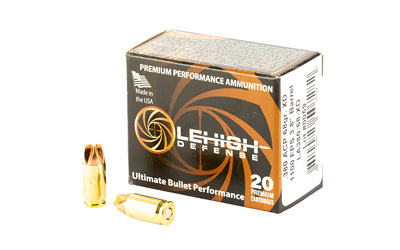Lehigh Defense Xtreme Defense .380 ACP 68 Grain Fluid Transfer Monolithic, 20 Rounds