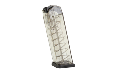 ETS Group GLK1710 9mm 10-Round Detachable Glock Magazine, Clear/Translucent Polymer