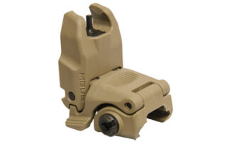 Magpul MBUS Front Flip-Up Backup Sight, FDE, Adjustable Elevation