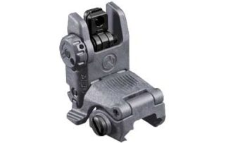 Magpul MBUS Rear Folding Backup Sight, Gen 2 Stealth Gray Polymer, Adjustable Windage