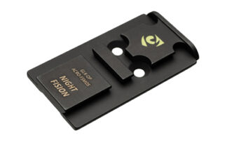 Night Fision Pistol Optic Plate for ACRO P2 Footprint, Black Stainless Steel