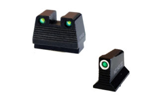 Hi-Viz N2 Co-Witness Glock MOS Tritium Night Sight Set, Green, 0.430 in Height