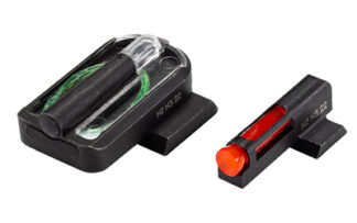 HIVIZ FASTDOT H3 Tritium Fiber-Optic Sights, Red Front/Green Rear, S&W M&P Compact/Fullsize/Shield/Shield Plus