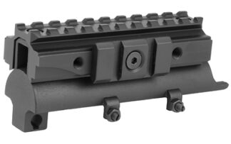 NCStar MTSKS SKS Tri-Rail Receiver Cover, 3 Rails, Black Anodized Aluminum, See-Through
