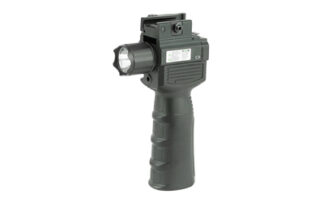 NCStar Vertical Foregrip Flashlight & Green Laser, Weaver/Picatinny Rail, Black