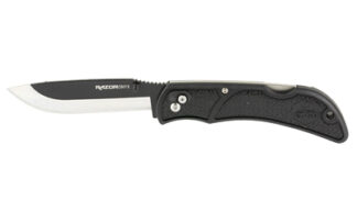 Outdoor Edge Razor Onyx Folding Knife, 3.5 in 420J2 SS Plain Blade, Black Grivory