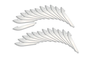 Outdoor Edge Edge Drop-Point Replacement Blades 3.5 in Stainless Steel, 24-Pack