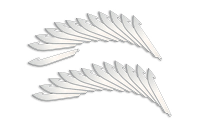 Outdoor Edge Edge Drop-Point Replacement Blades 3.5 in Stainless Steel, 24-Pack