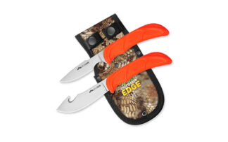 Outdoor Edge Wild Pair Knife Set 420J2 Stainless Steel Blades, Blaze Orange Handles