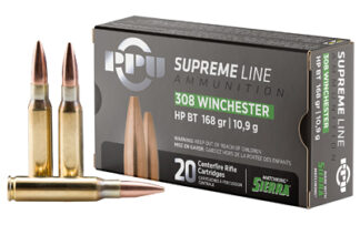TR&Z PPU Supreme .308 / 7.62 NATO 168 gr Boat Tail Hollow Point 20 Rounds