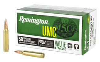 Remington UMC .223 Rem/5.56 NATO 55 Grain Full Metal Jacket (FMJ) Ammo, 50 Rounds
