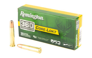 Remington Core-Lokt .360 Buckhammer 180 Grain Soft Point Ammo, 20 Rounds Per Box