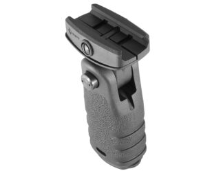 Mission First Tactical React Folding Front Vertical Grip, Black Polymer
