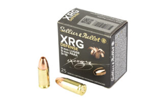 Sellier & Bellot XRG Defense 9mm 100 Grain Solid Copper Hollow Point, 25 Rounds Per Box