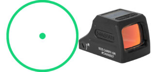 Holosun SCS Carry 1x Holographic Sight, Direct Attachment for Glock MOS, 2 MOA Green Dot/32 MOA Circle