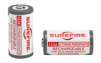 SureFire SFLFP123 123A Rechargeable Batteries (LFP) 2-Pack, 3.2V 450mAh