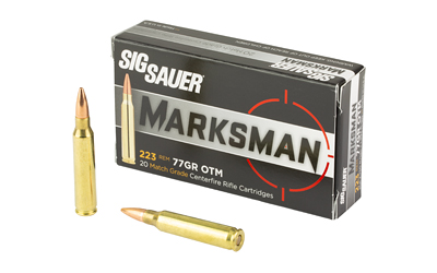 SIG Sauer Elite Performance .223 Remington 77 gr Open Tip Match (OTM) Ammunition, 20 Rounds