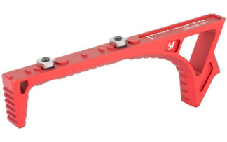 Strike Industries LINK-CFG Curved Foregrip, Red Aluminum, Fits M-LOK and Keymod