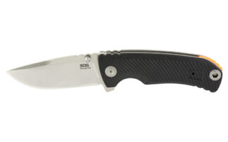SOG Tellus ATK Assisted Folding Knife 3.5 in Cryo 440C Blade, Black/Orange GRN Handle