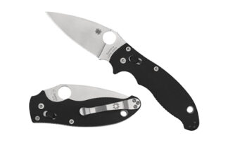 Spyderco Manix 2 Folder, 3.37 in CPM S30V Blade, Black G10, Plain Edge