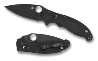 Spyderco Manix 2 Folding Knife, 3.37 in CPM S30V Blade, Black Plain Edge