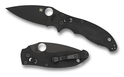Spyderco Manix 2 Folding Knife, 3.37 in CPM S30V Blade, Black Plain Edge