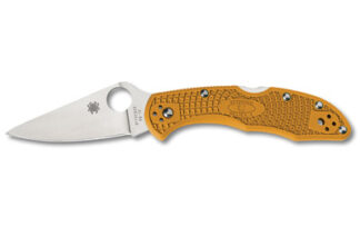 Spyderco Delica 4 Folding Knife 2.88 in VG-10 SS Blade Orange FRN Handle
