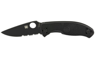 Spyderco Tenacious 3.39 in Folding Knife, Black 8Cr13MoV SS Blade
