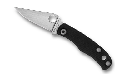 Spyderco Bug Folding Knife 1.27 in Blade, 12C27 Sandvik SS, Black G-10