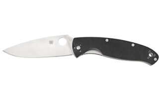 Spyderco Resilience C142GP 4.2" Plain Edge Folding Knife, Black G10