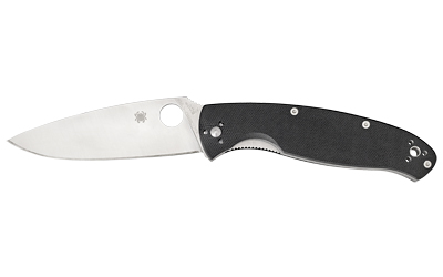 Spyderco Resilience C142GP 4.2" Plain Edge Folding Knife, Black G10