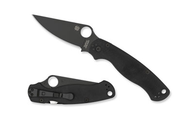 Spyderco Para Military 2 CPM S45VN Folding Knife, Black DLC Blade, Black G10 Handle
