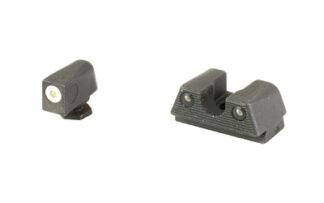 Truglo Tritium X Tritium Night Sights for Glock 42/43, White Outline Front, Green/Black Nitride Fortress