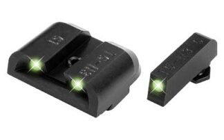 Truglo TG231G1 Tritium Front and Rear Night Sights for Glock, Green, Square Front/U-Notch Rear