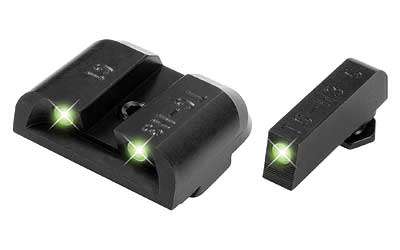 Truglo TG231G1 Tritium Front and Rear Night Sights for Glock, Green, Square Front/U-Notch Rear