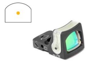 Trijicon RM05 RMR Dual-Illuminated 1x 9 MOA Amber Dot, Matte Finish