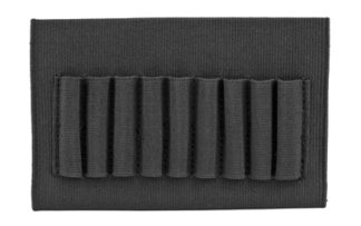Michaels of Oregon Buttstock Shell Holder for Rifle Ammo Pouch, Open Style, Black, 9 Rounds