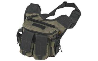US PeaceKeeper Rapid Deployment Pack (RDP) Shoulder Sling Bag, 600D Polyester, OD Green/Black