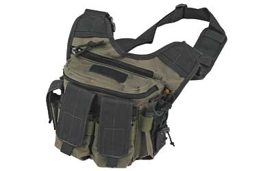 US PeaceKeeper Rapid Deployment Pack (RDP) Shoulder Sling Bag, 600D Polyester, OD Green/Black