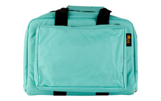 US PeaceKeeper Mini Range Bag for 2 Handguns, Robin’s Egg Blue 600D Polyester