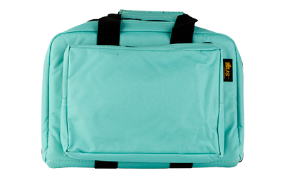 US PeaceKeeper Mini Range Bag for 2 Handguns, Robin’s Egg Blue 600D Polyester