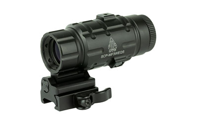 Leapers SWATFORCE 3X Magnifier Flip-to-Side with Quick-Detatch Mount, Black