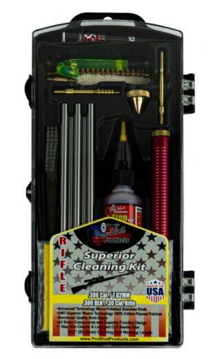 Pro-Shot Classic Box Kit .308/7.62 NATO Rifle Cleaning Kit, 32" Plastic Case