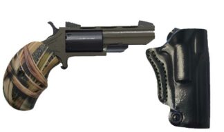 North American Arms Huntsman Single Action .22 Magnum 2 in 5 Rounds Matte Black OD Green