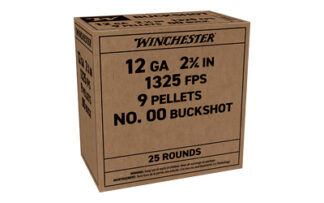 Winchester Service Grade 12 Gauge 2 3/4 in #00 Buck Buckshot, 25 Rounds